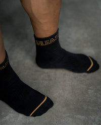 TRAINER SOCKS BLACK-YELLOW2