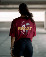 “BEAST” OVERSIZED TEE-BLOOD RED – 2