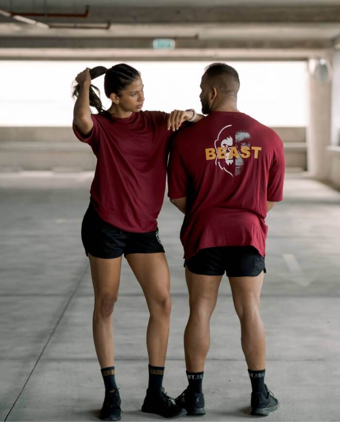 “BEAST” OVERSIZED TEE-BLOOD RED – 3