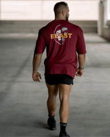 “BEAST” OVERSIZED TEE-BLOOD RED – 4