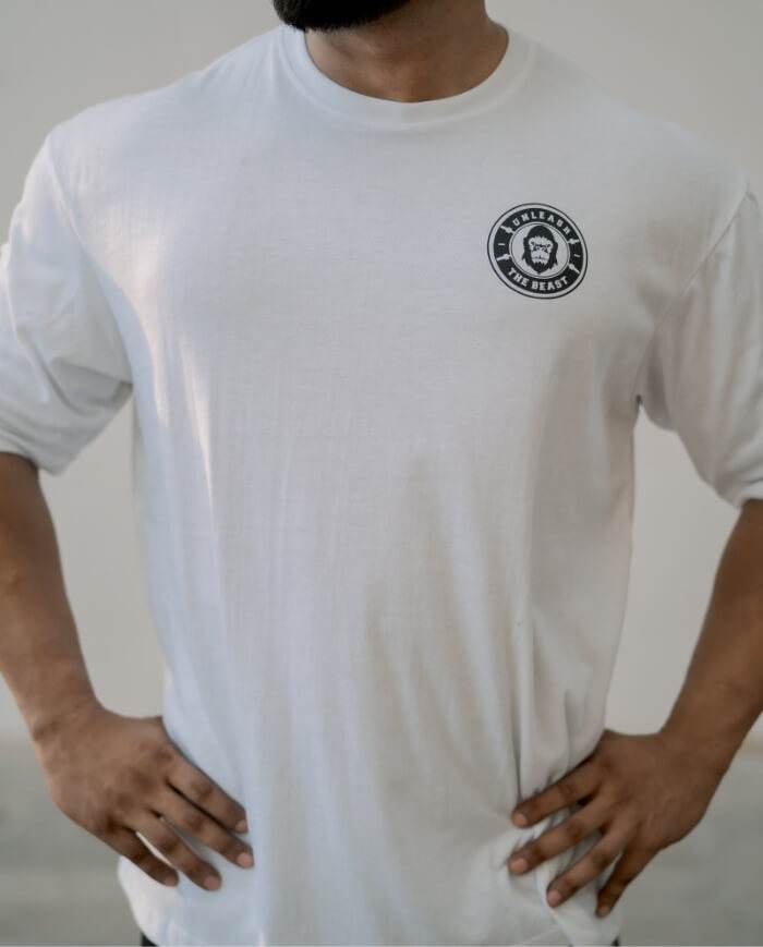 UB HYBRID OVERSIZED TEE – WHITE – 2