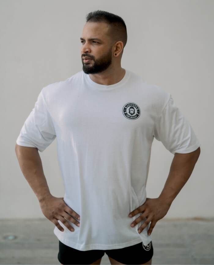 UB HYBRID OVERSIZED TEE – WHITE – 1