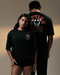 LIFTING CLUB HERITAGE - BLACK OVERSIZED TEE