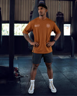 LIFTING ESSENTIALS OVERSIZED TEE - RUST BROWN